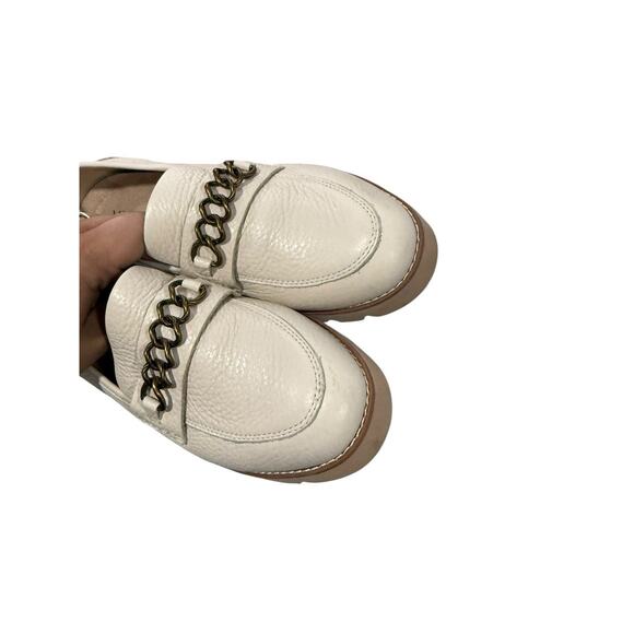Vionic Emalyn Tumbled Leather Slip-On Loafers Cream Slip on Comfort Casual 7.5 - Picture 3 of 8